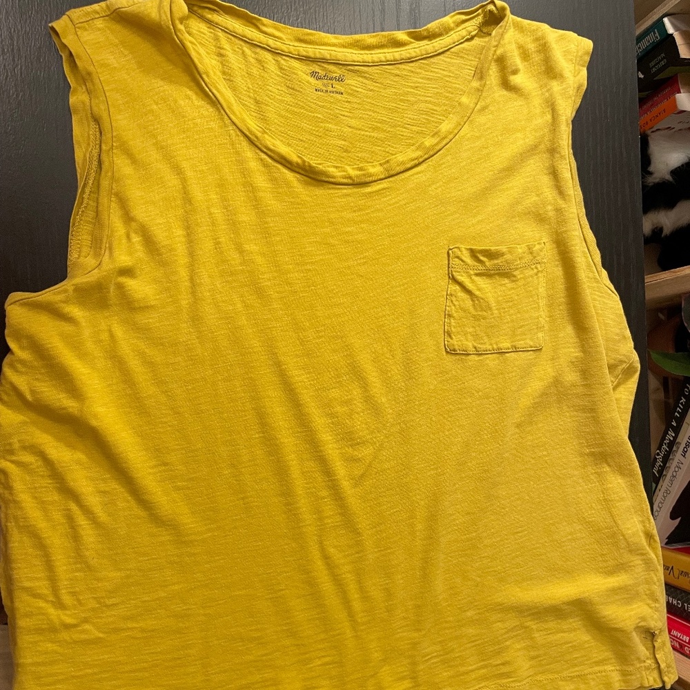 Madewell Mustard Yellow Tank Size L